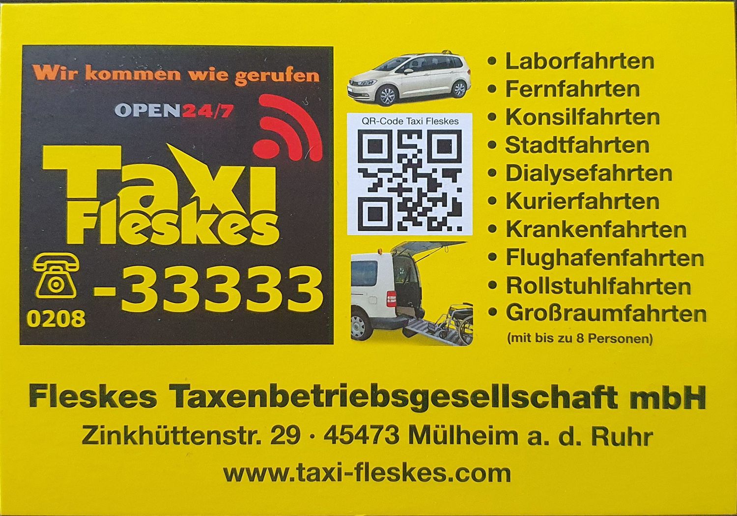 Taxi Fleskes - 2 Bewertungen - Mülheim an der Ruhr Mitte - Zinkhüttenstr. |  golocal